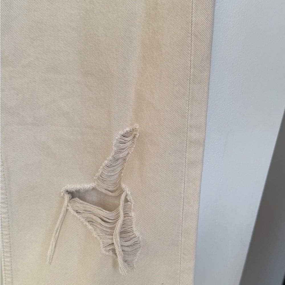 Hudson Jade Beige High Waisted Straight Leg Jeans NWT - Picture 8 of 12